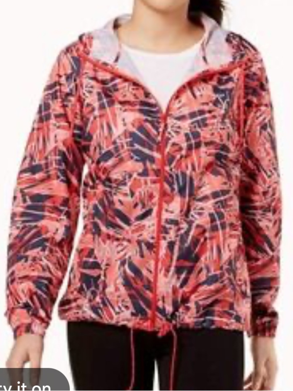 Columbia red patterned bold rai jacket zip up coat size L
